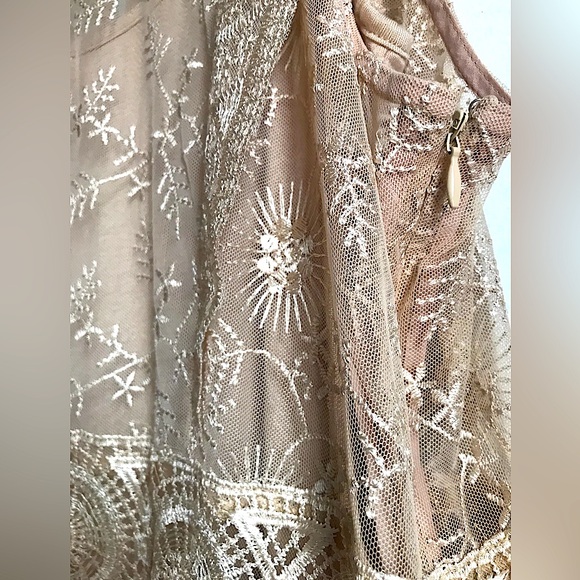 SUNDANCE Champagne Lace Faythe Maxi Dress - Picture 11 of 14